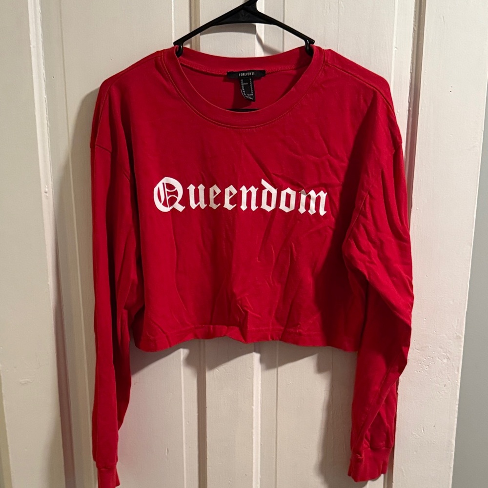 Forever 21 Red Queendom Crop Top
